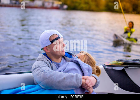 Herbst-Wake surfen. Stockfoto