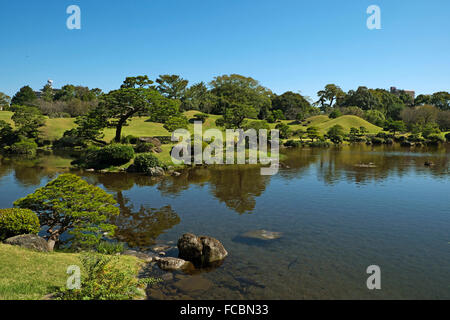 Suizenji Garten, Kumamoto Stockfoto