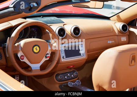 Ferrari California Lederausstattung Stockfoto