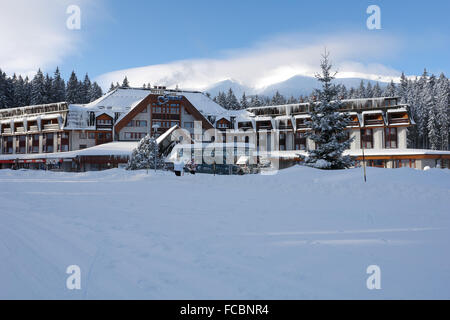 Das Grand Hotel in Jasna Resort, Demianovska Dolina, Slowakei. Stockfoto