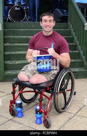 Krieg-Veteran und Charity Spendenaktion Ben Parkinson MBE. Stockfoto