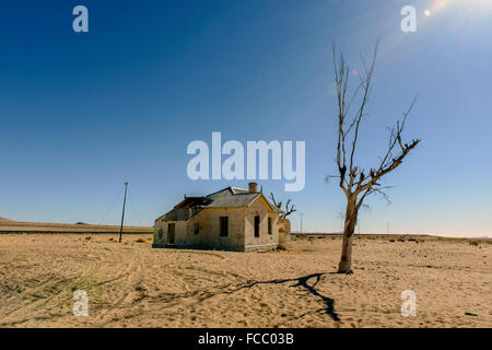 Verlassenen Bahnhof bei Garub, Namibia Stockfoto