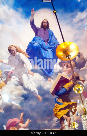 Jesus Engel Malerei Decke Innenraum Kirche Saint Nicholas Askold Grab Kiew Ukraine. Stockfoto