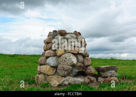 die heidnischen Tempel setzen von Steinen im Hill top Stockfoto