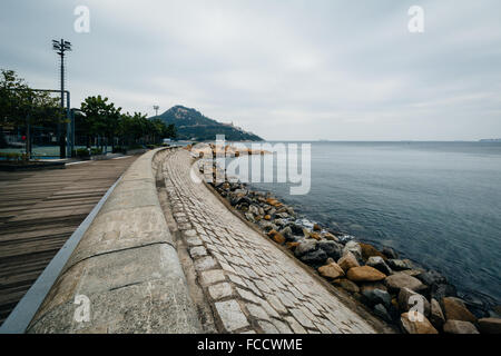 Felsküste bei Stanley auf Hong Kong Island, Hongkong. Stockfoto