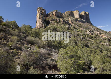 Berglandschaft in Big Bend Nationalpark, Texas Chisos Basin, Chisos Berge, Wüste Stockfoto