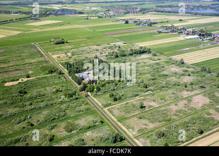 Niederlande, Nederhorst Den Berg, empfangende Radiosender namens NERA in Horstermeer Polder, Antenne Stockfoto