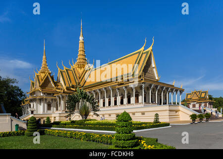 Kaisersaal, Krönungssaal, Preah Tineang Tevea Vinichhay, Königspalast, Phnom Penh, Kambodscha Stockfoto