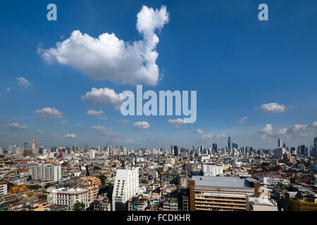Panoramablick vom Grand China Princess Hotel, Skyline, Stadt anzeigen, Baiyoke Tower, Chinatown, Bangkok, Thailand Stockfoto