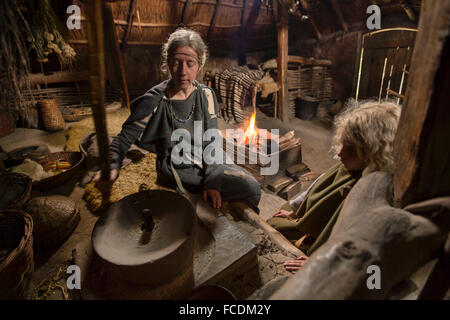 Niederlande, Alphen Aan De Rijn, Archeon. Stellen Sie Schüsse vom Kino film Holland, der lebendige Delta. Stockfoto