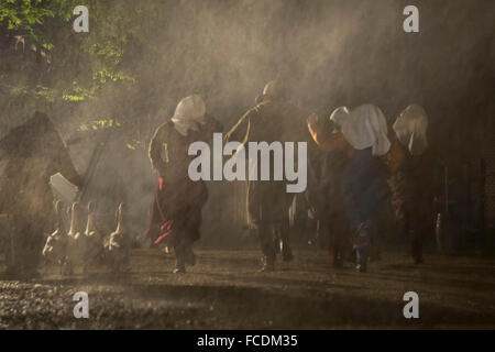 Niederlande, Alphen Aan De Rijn, Archeon. Stellen Sie Schüsse vom Kino film Holland, Natur im Delta, Holland, dem lebendigen Delta. Stockfoto