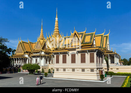 Kaisersaal, Krönungssaal, Preah Tineang Tevea Vinichhay, Königspalast, Phnom Penh, Kambodscha Stockfoto