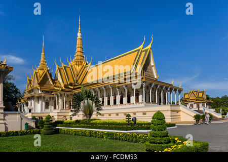 Kaisersaal, Krönungssaal, Preah Tineang Tevea Vinichhay, Königspalast, Phnom Penh, Kambodscha Stockfoto