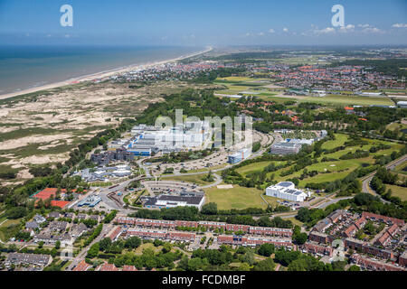 Niederlande, Noordwijk, ESTEC, Europäische Weltraumforschung und Technologie-Zentrum. Luftbild Stockfoto