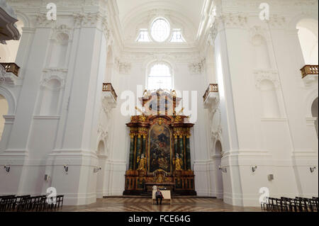 Stiftskirche in das historische Zentrum der Stadt Salzburg, ein UNESCO-Weltkulturerbe, Österreich Stockfoto