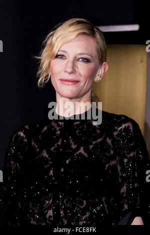 Tokio, Japan. 22. Januar 2016. Australische Schauspielerin Cate Blanchett besucht der Japan-Premiere für den Film '' Carol'' in Roppongi Hills am 22. Januar 2016, Tokio, Japan. Der Film erscheint am 11. Februar 2016 in den japanischen Kinos. Bildnachweis: Rodrigo Reyes Marin/AFLO/Alamy Live-Nachrichten Stockfoto