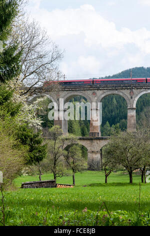 Kalte Rinne Viadukt, UNESCO World Heritage Site Semmeringbahn, Steiermark, Österreich