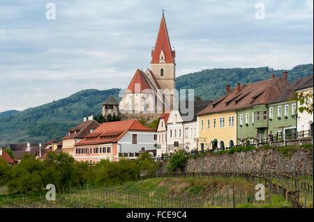 Weißenkirchen in der Wachau, Donau, UNESCO World Heritage Site die Wachau kulturelle Landschaft, Niederösterreich, Österreich Stockfoto