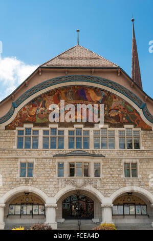 Kunst Nouveau Guild Hall, Le Locle, UNESCO World Heritage Site, Schweiz Stockfoto