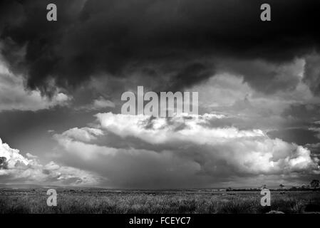 Regen Wolken Hafen Carlisle Stockfoto