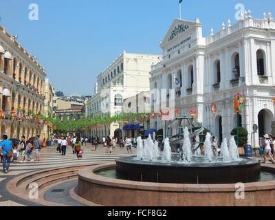 Das Heilige Haus der Barmherzigkeit in Macau - Santa Casa Da Misericordia am Largo Do Senado wurde durch den ersten Bischof von Macau 1569 gegründet Stockfoto