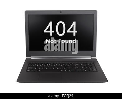 HTTP-Statuscode auf einem Laptop-Bildschirm - 404 nicht gefunden Stockfoto