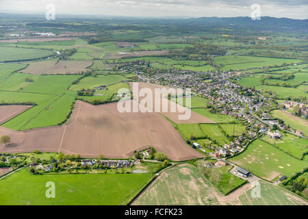 Eine Luftaufnahme des Callow Ende, einem Dorf in den Malvern Hills District Worcestershire Stockfoto