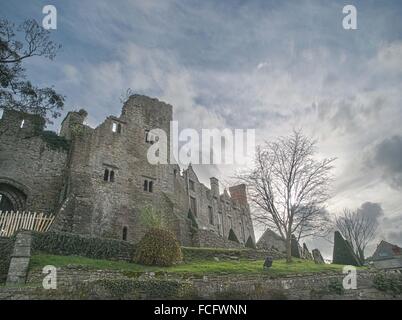 Heu-Burg in Hay-on-Wye, Wales, Vereinigtes Königreich, Europa. Stockfoto
