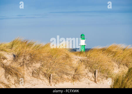 Dünen an der Ostseeküste in Warnemünde (Deutschland) Stockfoto