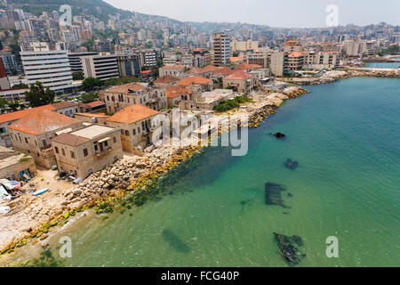 Altbauten, Antenne, Jounieh, Libanon Stockfoto