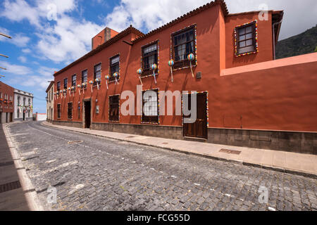 Hotel San Roque in Garachico, Teneriffa. Für das jährliche fest eingerichtet. Kanarische Inseln, Spanien. Stockfoto