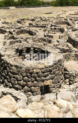 Die Ruinen des Su Nuraxi bei Barumini in Sardinien Stockfoto