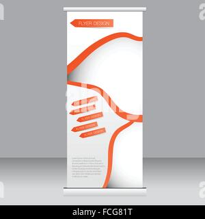Roll-up Banner stehen Vorlage. Zusammenfassung Hintergrund für Design. Stock Vektor
