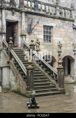 Außenseite des Chillingham Castle, Northumberland, angeblich die meisten Spukschloss in England Stockfoto