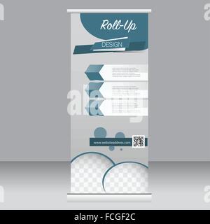 Roll-up Banner stehen Vorlage. Zusammenfassung Hintergrund für Design. Stock Vektor
