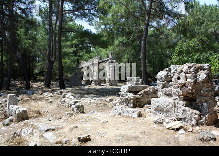 Ruinen der antiken griechischen Stadt Phaselis, in der Nähe von Antalya, Türkei Stockfoto