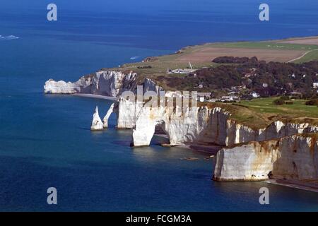 FLUG ÜBER DIE SEINE-MARITIME, FRANKREICH Stockfoto