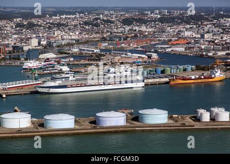 FLUG ÜBER DIE SEINE-MARITIME, FRANKREICH Stockfoto