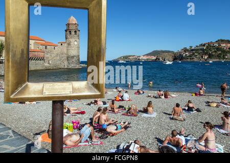 STADT COLLIOURE, PYRENÄEN-ORIENTALES, FRANKREICH Stockfoto