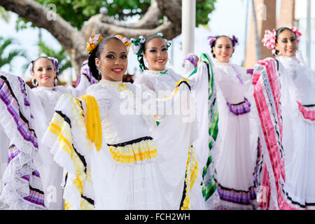 Mexiko Jalisco Xiutla Tänzerin folkloristischen mexikanische Tänzer Stockfoto