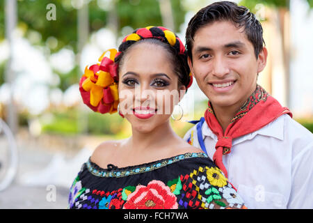 Mexiko Jalisco Xiutla Tänzerin folkloristischen mexikanische Tänzer Stockfoto