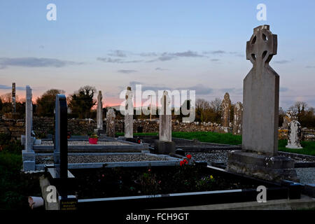 Eine isolierte Friedhof Friedhof Grabstätte North County Dublin Irland Stockfoto