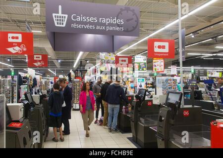 ILLUSTRATION DER VERBRAUCHER KONSUM IN FRANKREICH Stockfoto