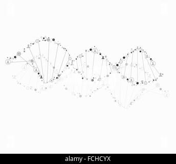 DNA-Spirale bestehen aus Menschen Stock Vektor