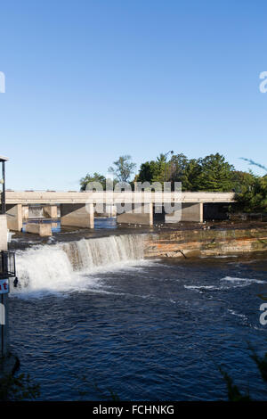 Die Wasserfälle in Fenelon Falls Ontario. Stockfoto