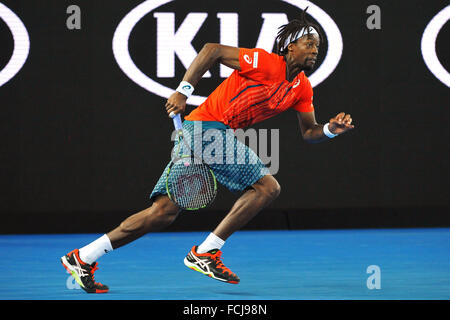 Melbourne Park, Melbourne, Australien, Australian Open Tennis Championships. 22. Januar 2016. Gael Monfils (FRA) Credit: Aktion Plus Sport/Alamy Live-Nachrichten Stockfoto