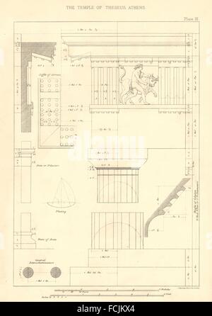 KLASSISCHE Architektur: Der Tempel des Theseus, Athen, antique print 1902 Stockfoto