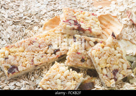 Closeup, Müsli-Riegel Stockfoto