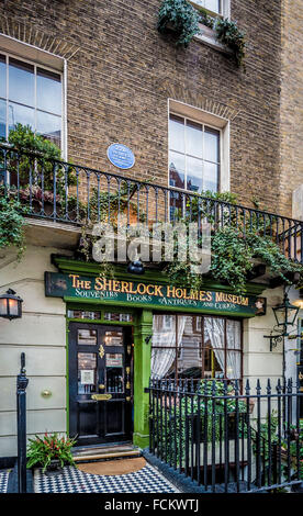 Sherlock Holmes Museum, 221 b Baker Street, London, UK. Stockfoto
