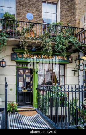 Sherlock Holmes Museum, 221 b Baker Street, London, UK. Stockfoto